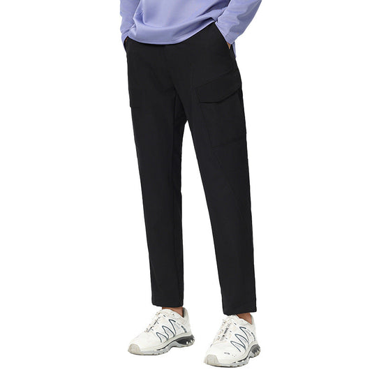 Gerade Geschnittene Herren-Cargohose Mit Mehreren Taschen Und Elastischem Bund