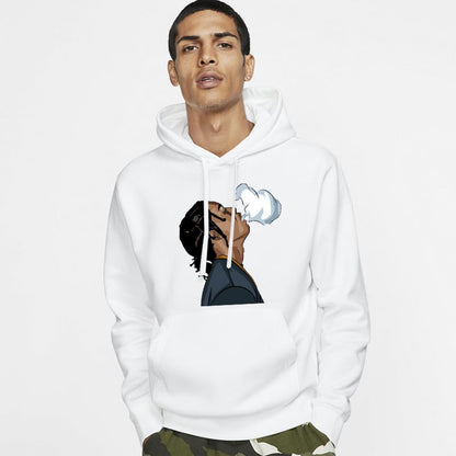 Herren Hoodie Pullover Print Design Langarm Kapuze – Baumwoll-Mischung