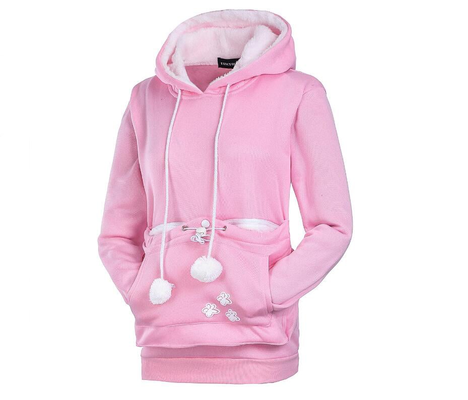Damen-Pullover-Hoodie mit Katzen-Print und langen Ärmeln