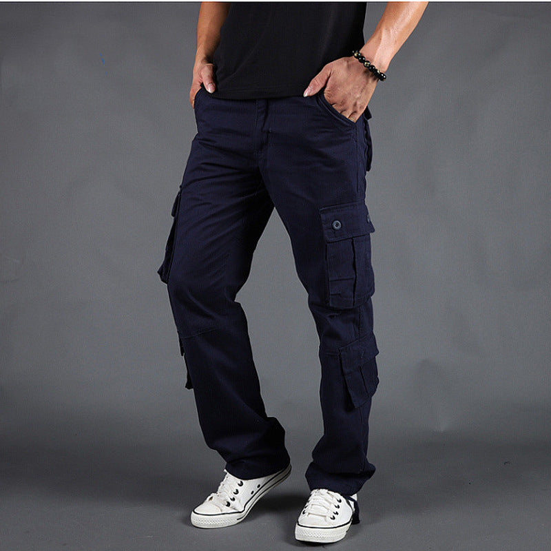 Men's Overalls with Straight Leg, Multiple Pockets, and Zipper