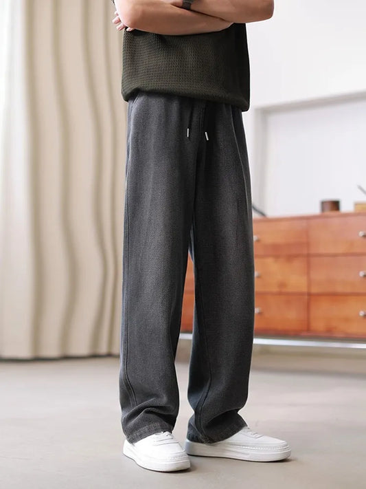 Herren Frühjahrsjeans im Denim-Stil mit lockerem Schnitt – Gerades Bein, gewaschene Optik
