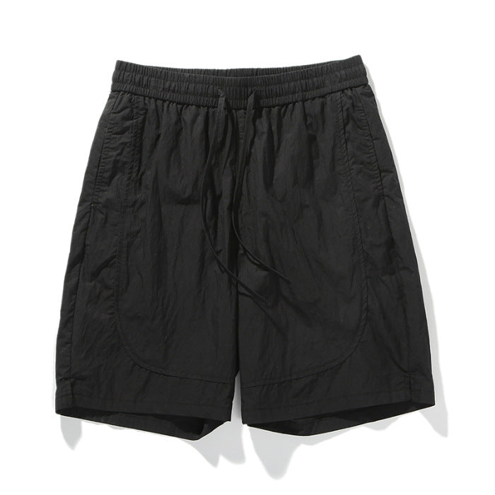 Herren Sommershorts, Lockere Passform, Schnelltrocknend, Einfarbig, Mittellang