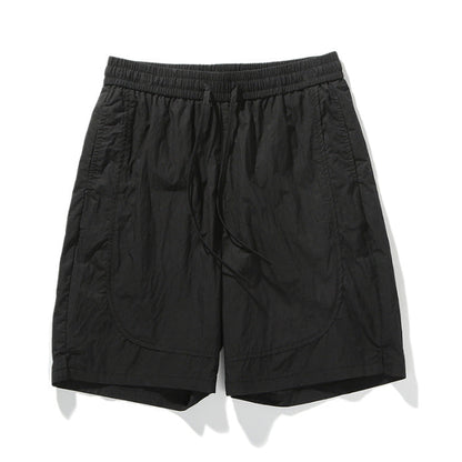 Herren Sommershorts, Lockere Passform, Schnelltrocknend, Einfarbig, Mittellang