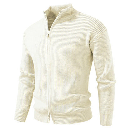 Herren Strickjacke Reißverschluss Slim Fit Langarm Frühling – Freizeit und Alltag
