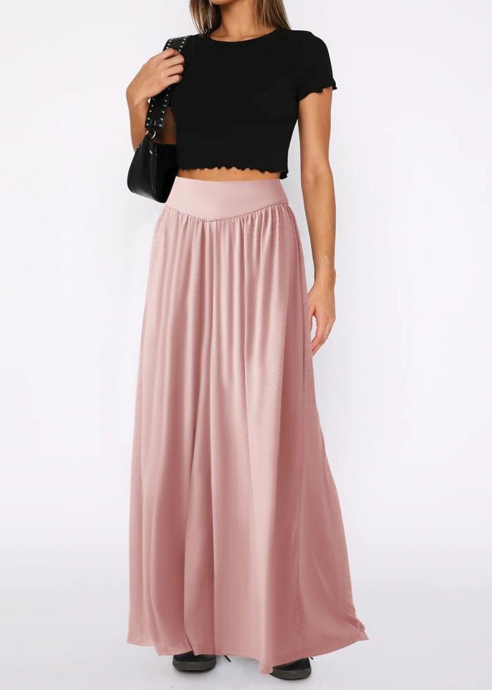 Damen Weite Hose mit Smockbund