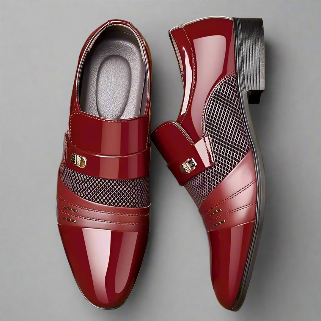 Herren Loafer Mit Schnallenriemen Und Strukturierter Laufsohle