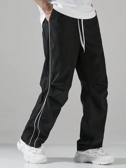 Herren Trainingshose mit geradem Bein und Kordelzug – Entspannter Schnitt