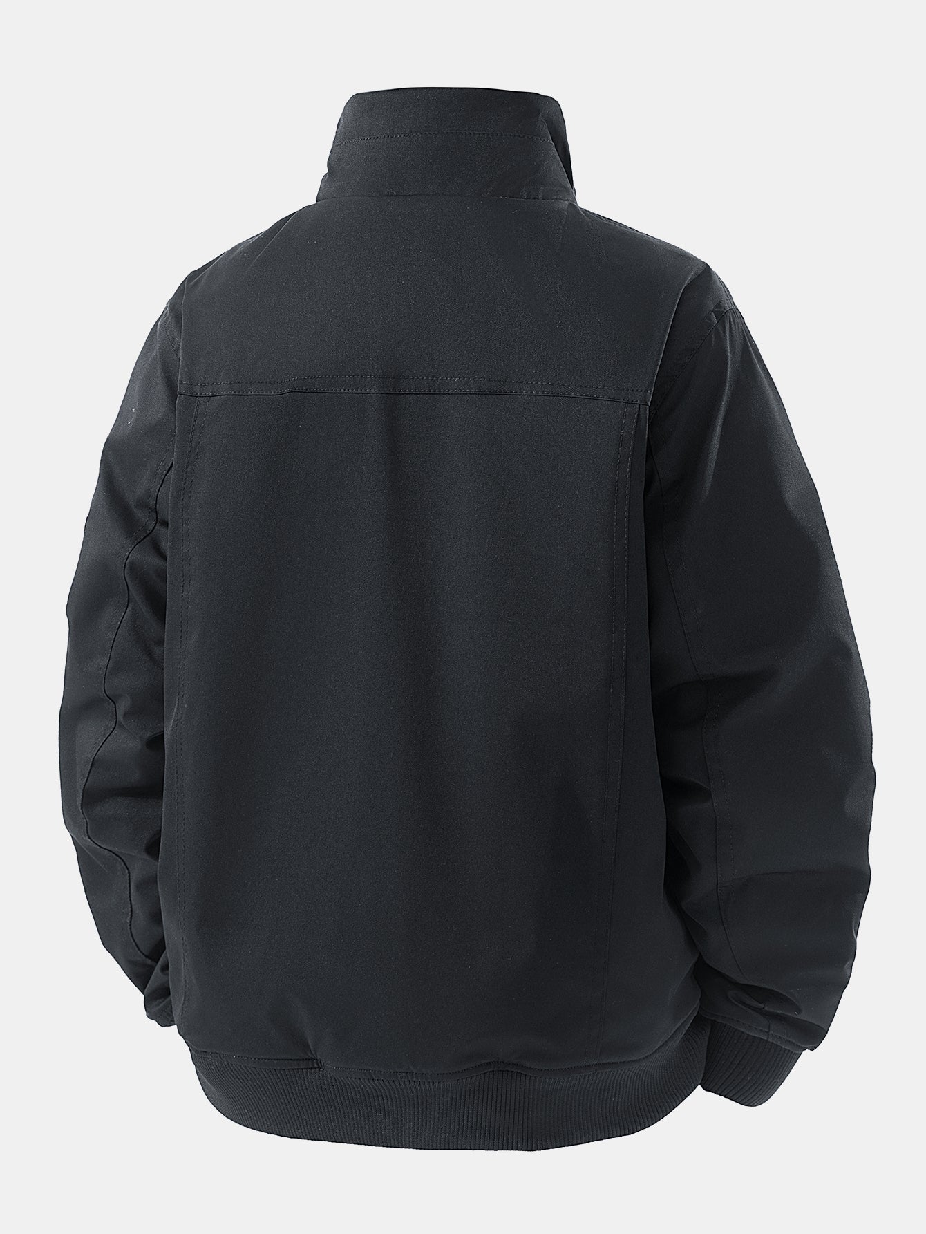 Men's Winter Utility Jacket with Fleece Lining and Ribbed Cuffs