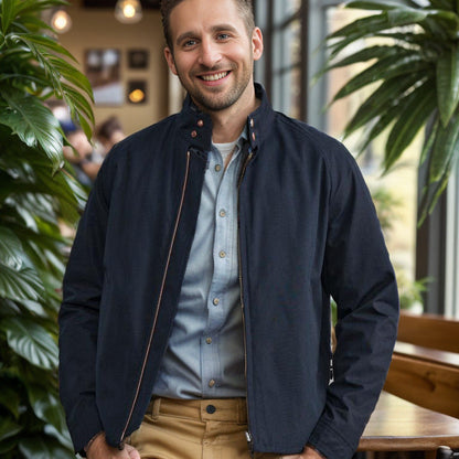 Men's Spring Jacket Mid-Length With Loose Fit And Long Sleeves
