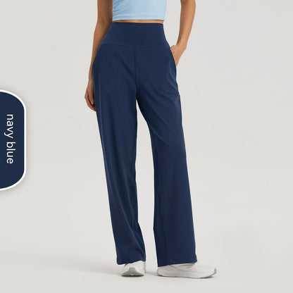Damen-Yogahose mit hohem Bund und weitem Bein – Sportlicher Stil