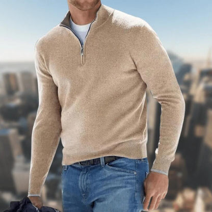 Herren Cardigan Langarm Schlichtes Design Offene Vorderseite – Woll-Mischung