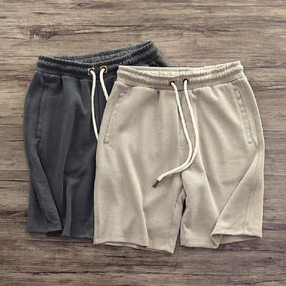 Herren Shorts aus Baumwollmischung – Gestricktes Design Lockerer Schnitt