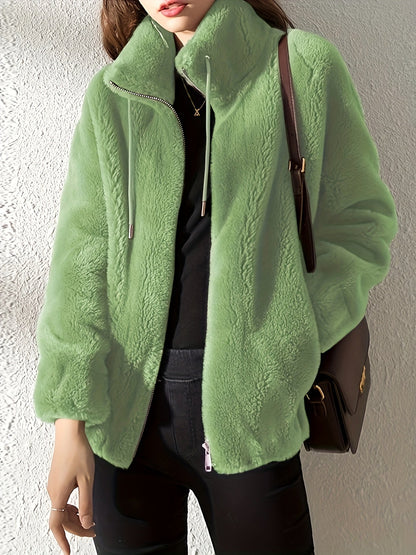 Women's Jacket with Zipper, Casual Fit and Front Closure