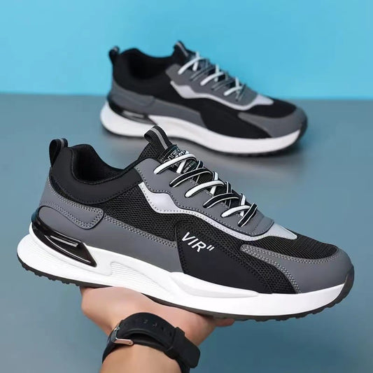 Herren-Laufschuhe mit Mesh-Obermaterial und Farbblock-Design