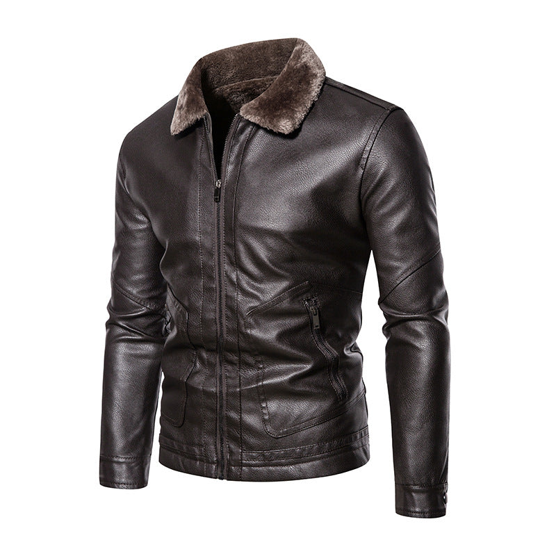Men's Winter Coat Slim Fit with Turn-Down Collar