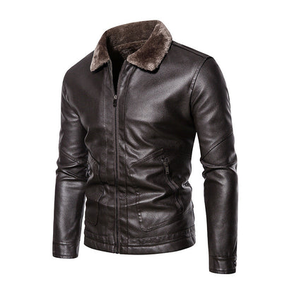 Men's Winter Coat Slim Fit with Turn-Down Collar