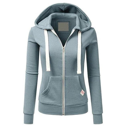 Damen Winter Pullover Hoodie mit langen Ärmeln und verstellbarer Kapuze