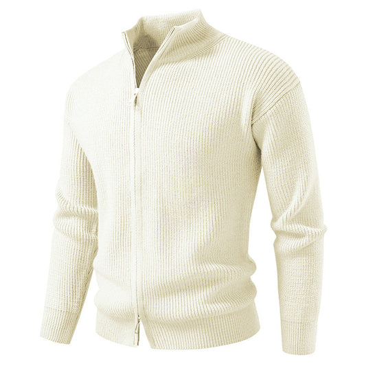 Herren Strickjacke Reißverschluss Slim Fit Langarm Frühling – Freizeit und Alltag