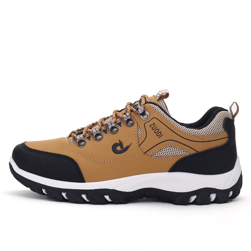 Men's Hiking Shoes Low-Top with MD Sole and Lace Closure