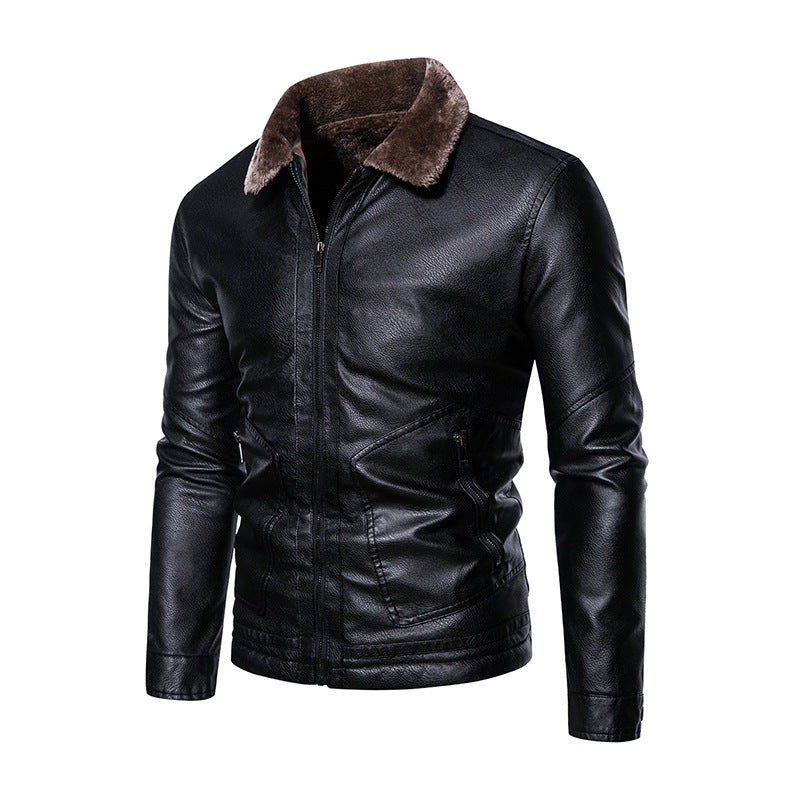 Men's Winter Coat Slim Fit with Turn-Down Collar