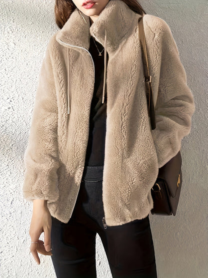 Women's Jacket with Zipper, Casual Fit and Front Closure