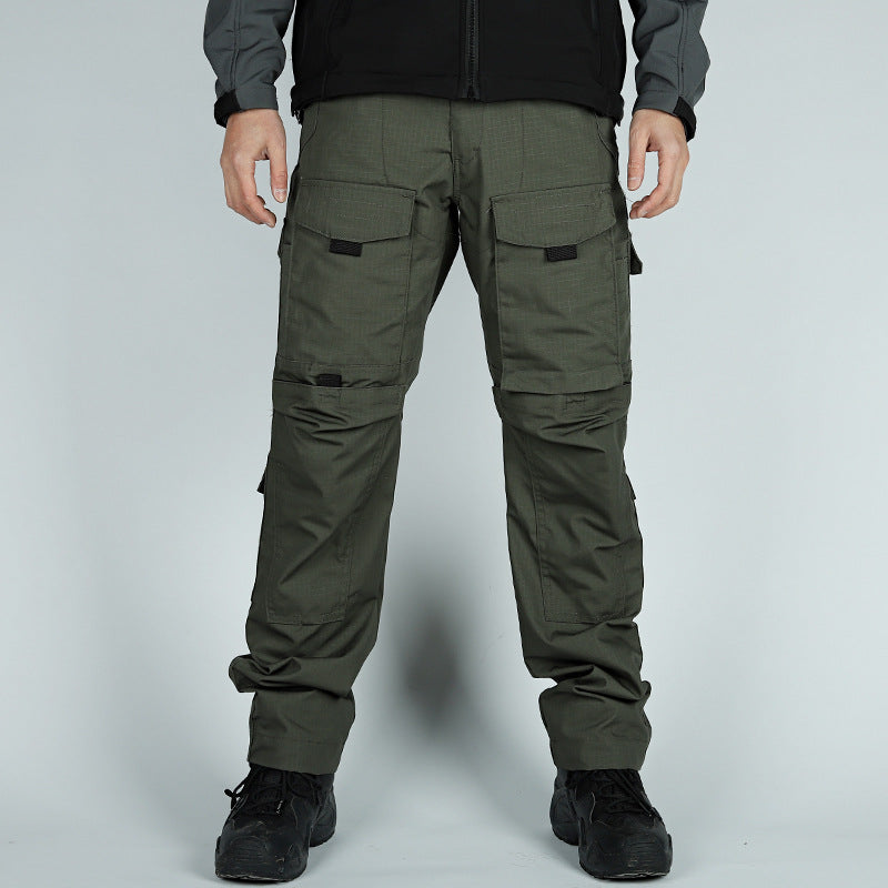 Men's Camouflage Training Pants with Multiple Pockets, Outdoor Pants