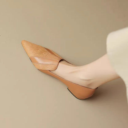 Damen-Slipper Mit Spitzer Zehenpartie, Flach Und Niedrig Geschnitten