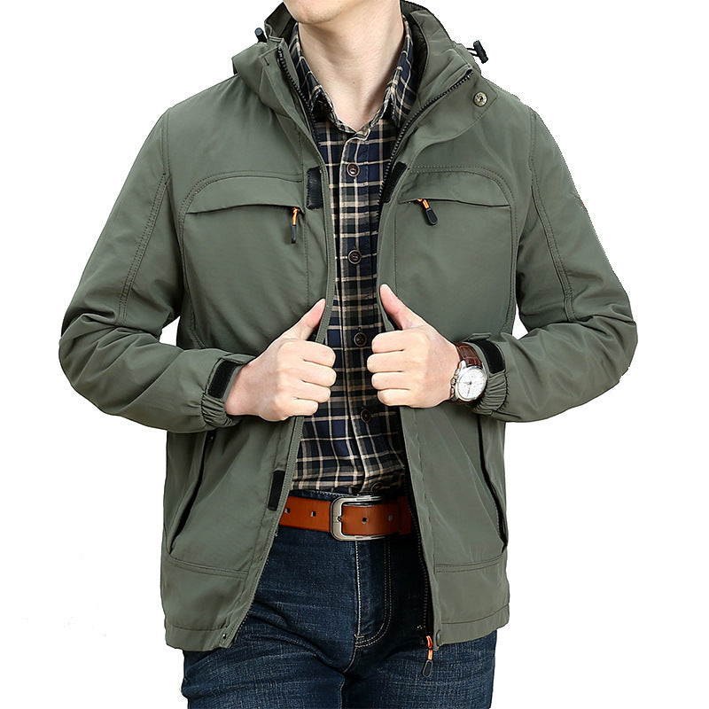 Men's Outdoor Quick-Drying Jacket with Zip Pockets