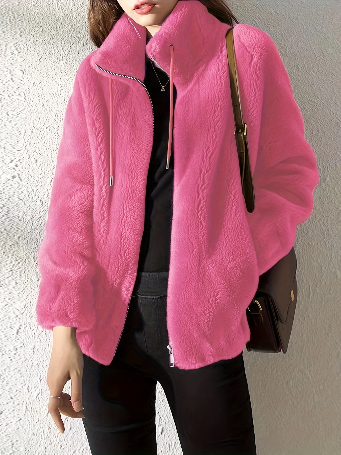 Women's Jacket with Zipper, Casual Fit and Front Closure