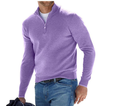 Herren Cardigan Langarm Schlichtes Design Offene Vorderseite – Woll-Mischung