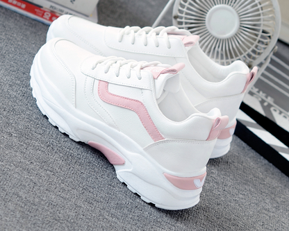 Damen Schnürsneaker Mit Rundem Zeh Und Flacher Sohle