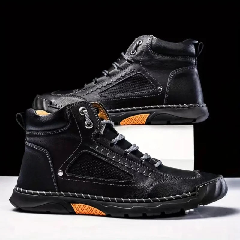 Men's Work Shoes with Orthopedic Insole, Arch Support, and Non-Slip Sole