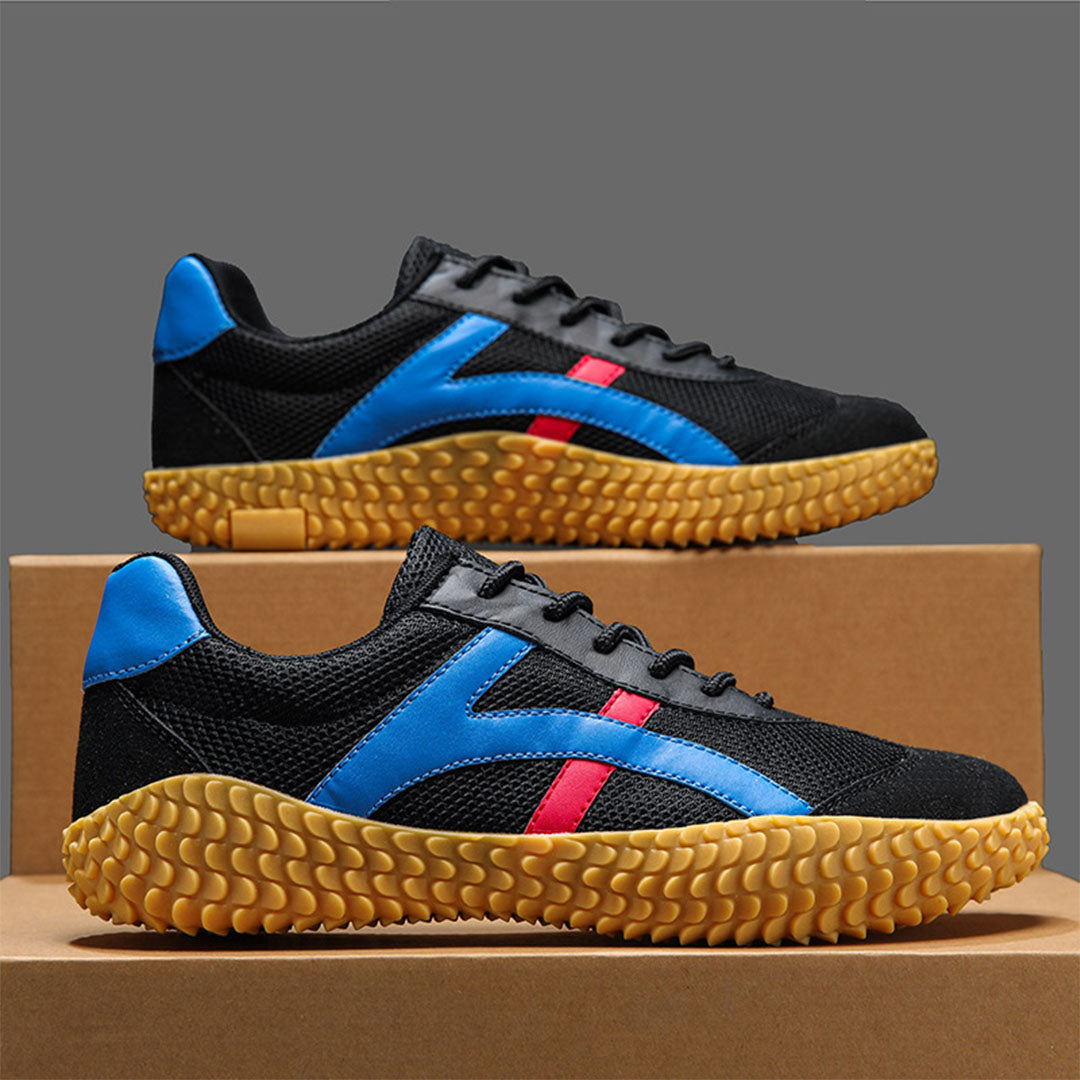 Herren Retro-Sneaker Mit Kontraststreifen Und Gummilaufsohle