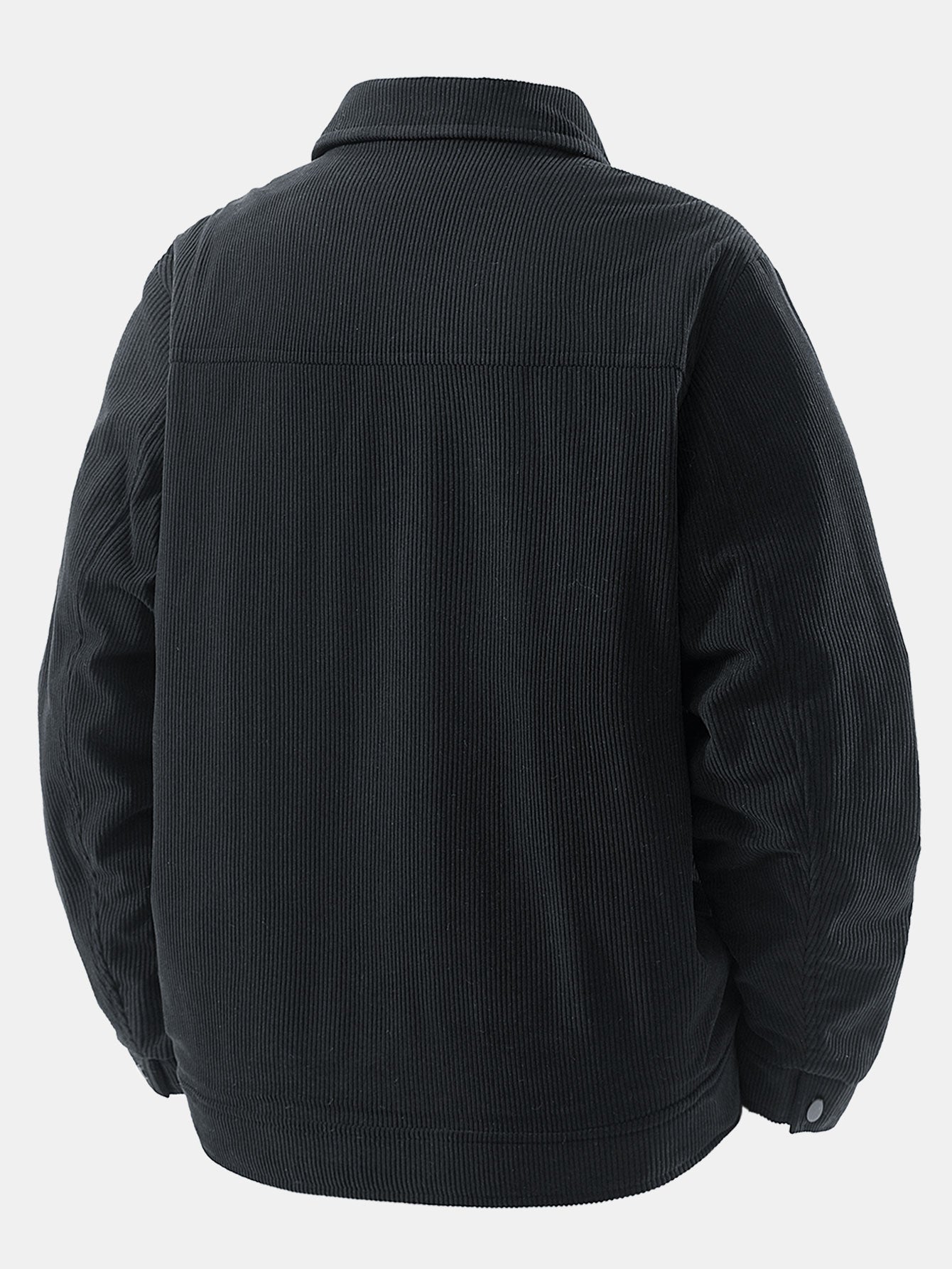 Men&#39;s autumn jacket with lining and snap button closure