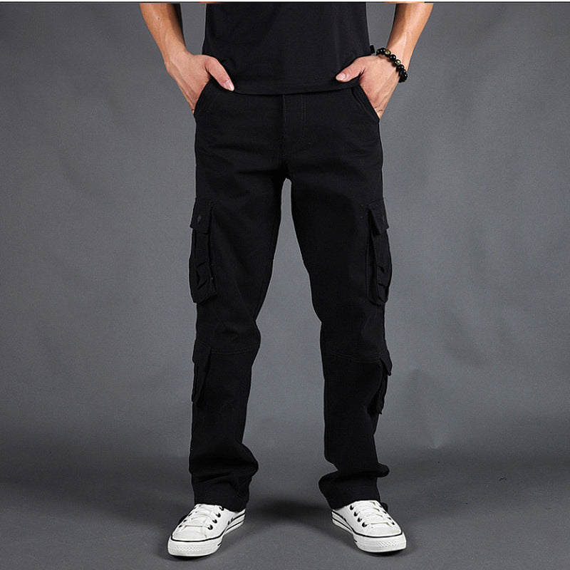 Men's Overalls with Straight Leg, Multiple Pockets, and Zipper