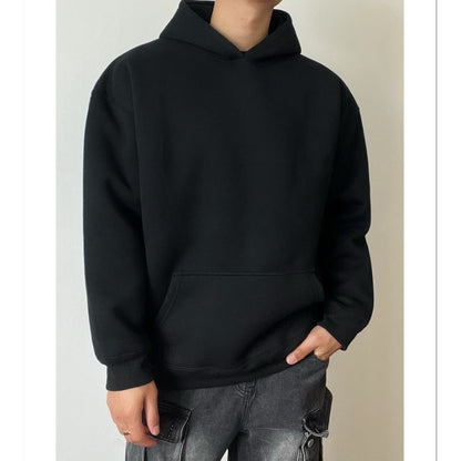 Herren Kapuzenpullover Sweater Lockerer Schnitt Langarm – Baumwoll-Mischung