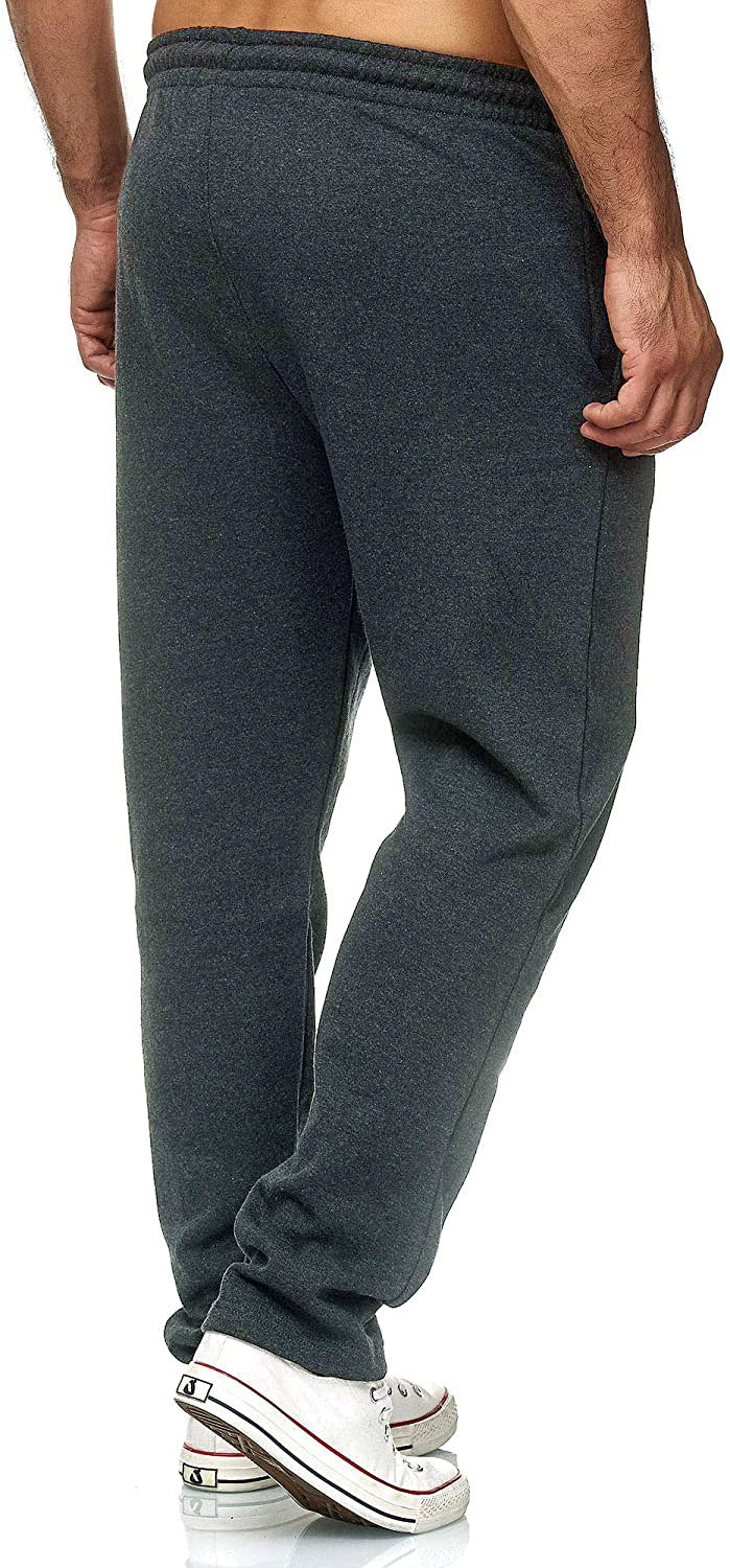 Men's Jogging Pants with Straight Leg, Microelastic Fleece Lining