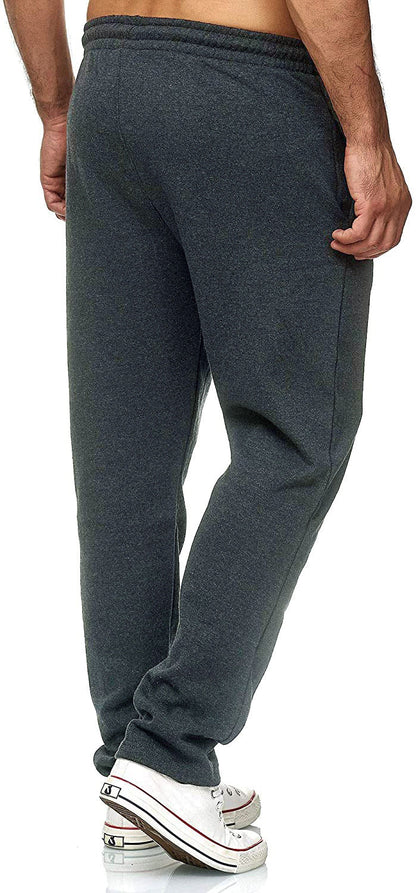 Men's Jogging Pants with Straight Leg, Microelastic Fleece Lining