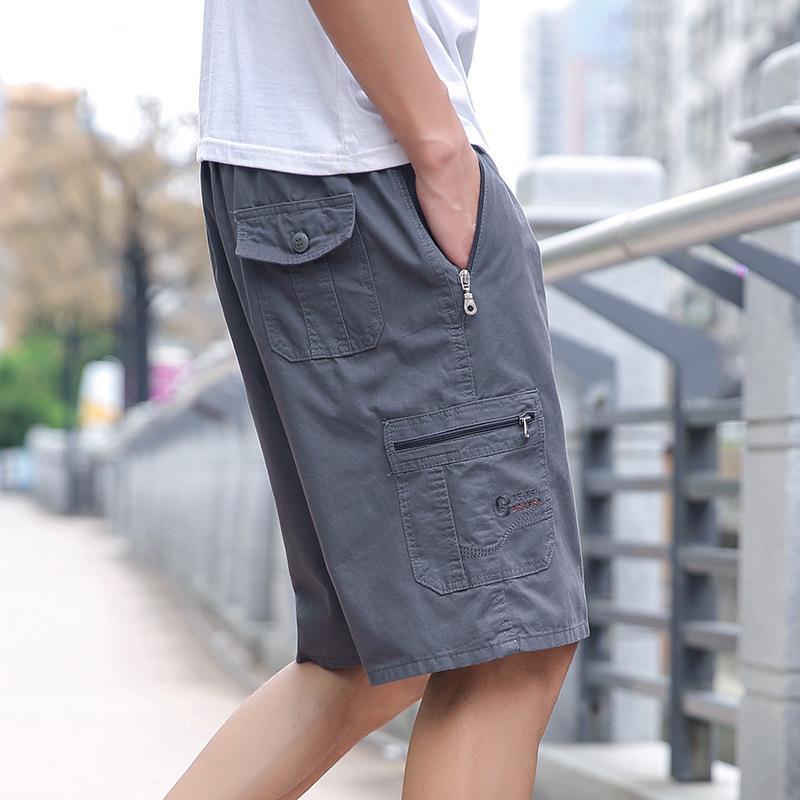 Herren Sommer Straight Fit Fifth Pants Loose Design Plus Gr??E