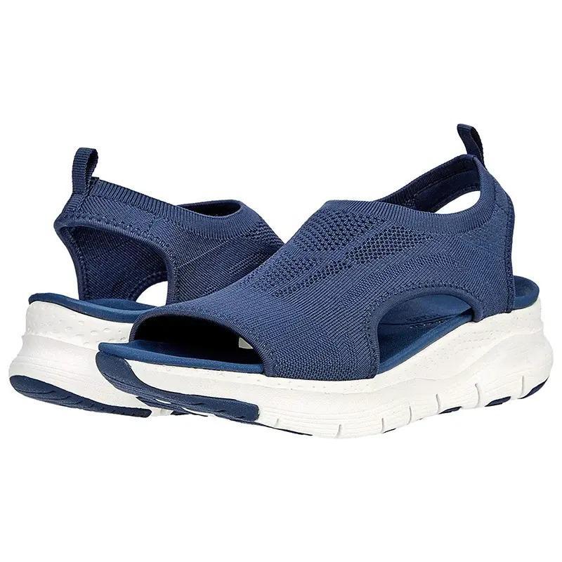 Women's summer slip-on shoes with arch support and shaped footbed