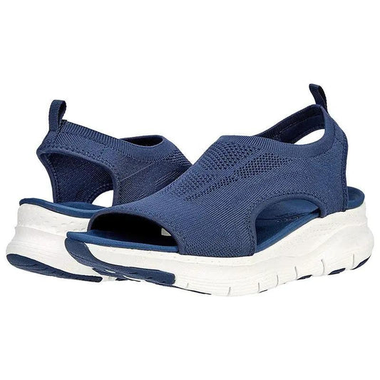 Damen Sommerschuhe zum Hineinschlüpfen mit Fußgewölbestütze und geformtem Fußbett