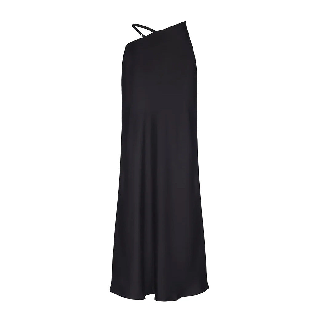 Damen langer Bodycon-Hüftrock mit Cut-Out-Detail