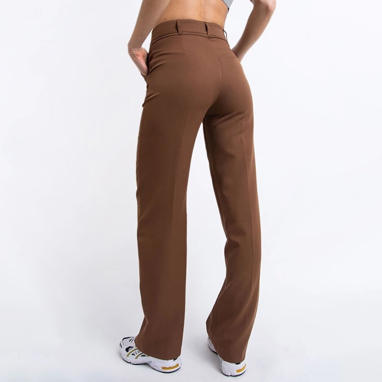Women's business trousers with high waist and straight leg – Classic style