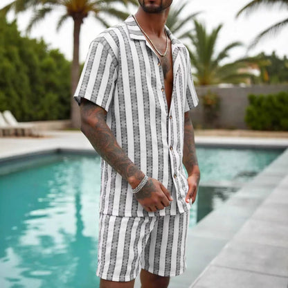 Sommer-Resort-Set Für Herren: Hemd Und Shorts