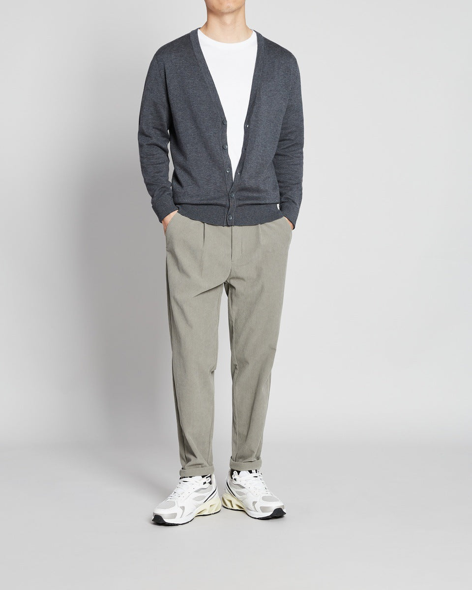 Men's Spring Capri Pants, Loose Fit, Mid-Rise Waist with Drawstring Closure