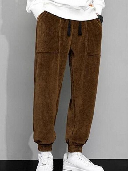 Herren Cordhose Mit Geradem Bein, Knitterfrei, Eng Anliegend, Mittelhoher Bund, Lange Hose