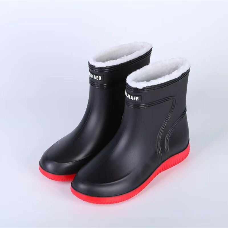 Unisex Fleece Gummistiefel Wasserdicht Warm