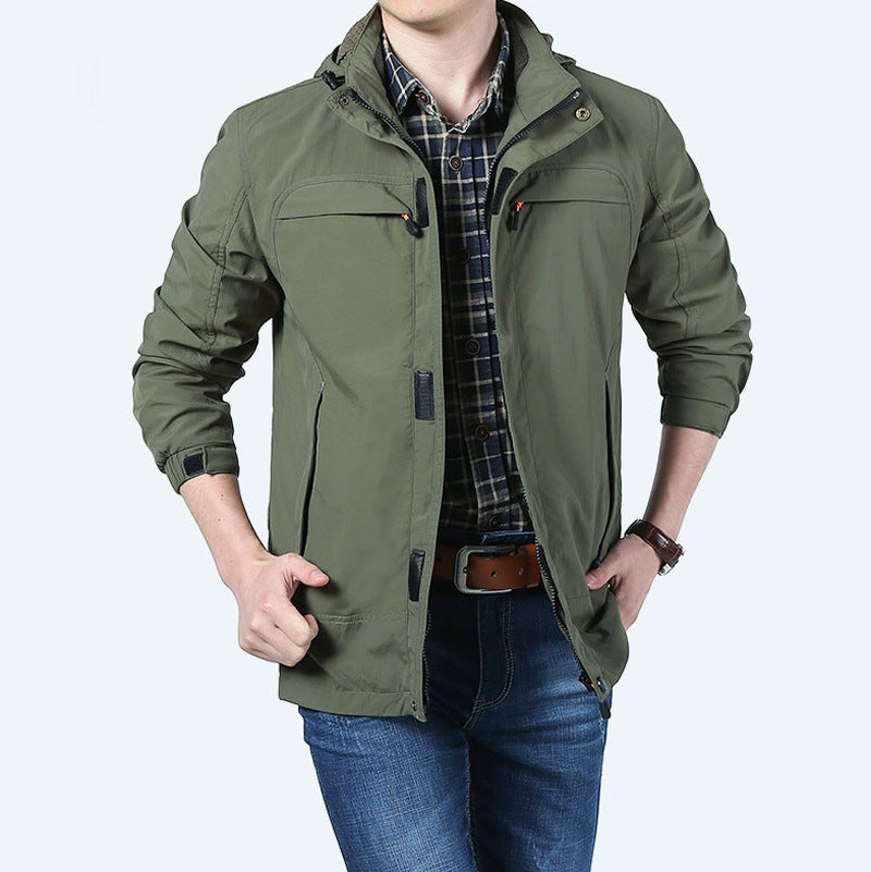 Men's Outdoor Quick-Drying Jacket with Zip Pockets
