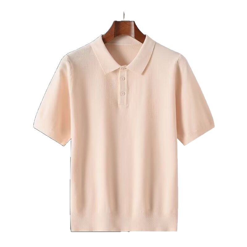Herren Sommer Poloshirt Kurzarm Unifarbenes Design