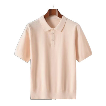 Herren Sommer Poloshirt Kurzarm Unifarbenes Design